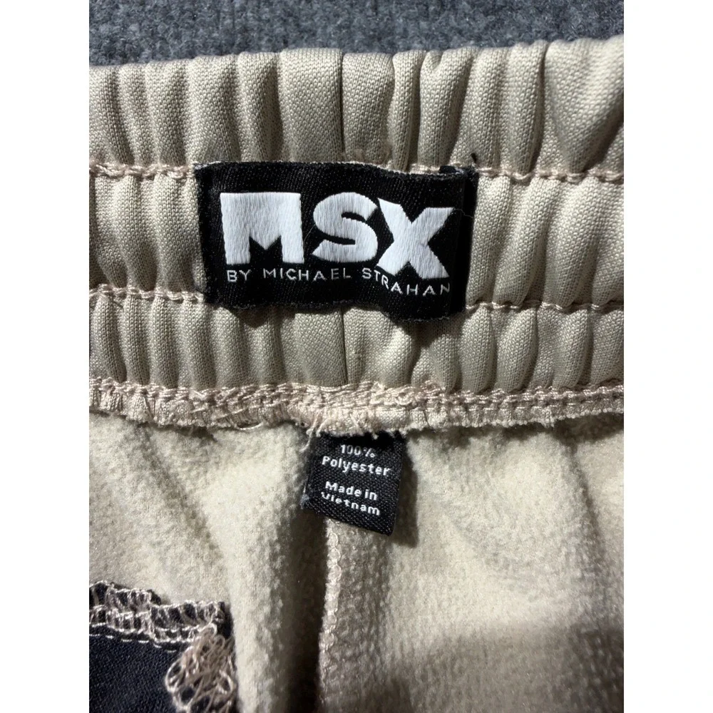 MSX by Michael Strahan Mens Jogger Pants Tan Beige Athletic Sweatpants Size M